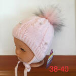  Minimanó téli kötött sapka (38-40) - rózsaszín - babyshopkaposvar