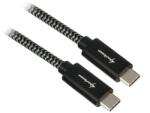 Sharkoon USB 3.1 C-C black / grey 1.0m - Aluminum + Braid