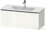 Duravit D-NEO 1010x462 mm-es 1 fiókos alsószekrény 233610 mosdóhoz, White High Gloss Decor DE426302222 (DE426302222)