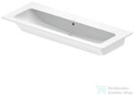 Duravit ME BY STARCK bútorral aláépíthető 123x49 cm-es mosdó csaplyuk nélkül, White Satin matt, 2361123260 (2361123260)