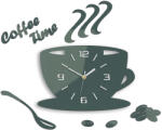  Ceas de perete COFFE TIME 3D GRAY HMCNH045-gray (ceas modern) (HMCNH045-gray)