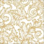 Ambiente Szalvéta 33x33cm 20db/csomag BAROQUE GOLD/WHITE, Barokk arany/fehér (AMB.13316820)