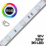 PannonLED LEDSZALAG RGB 5050smd 30led/m IP65 12V színes 7, 2W/m RGB 70380 szilikon (70380)