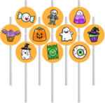 Partikellékek Finomságok Halloween papír szívószál 10db