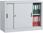 Plus Mobilier Dulap metalic Premium usi culisante 1 raft 1200x450x900 mm (LxlxH) 50 kg/polita, Neasamblat, PLUS gri 2 1 1200x450x900 50 kg Dulap metalic usi glisante (61004088) Dulap arhivare