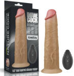 Lovetoy Nature Cock - 8.0'' Dual Layered Platinum Silicone Rotator light