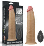 Lovetoy Nature Cock - 9.0'' Dual Layered Platinum Silicone Rotator light
