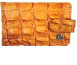 GIUDI narancs-barna hüllő mintás, íves nyelvű kártyatartó 6418STP-13 - taskaweb
