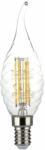 V-TAC 4W E14 természetes fehér filament C35 LED csavart gyertyaláng égő - SKU 214431 (214431)