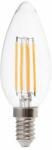 V-TAC 6W E14 természetes fehér filament C35 LED gyertya égő, 100 Lm/W - SKU 217424 (217424)
