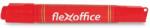 FlexOffice PM04 kétvégű alkohos marker 0,8-6 mm piros (FOPM04P)
