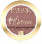 Eveline Cosmetics Feel The Bronze bronzosító és kontúrozó púder árnyalat 02 Chocolate Cake 4 g