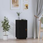 vidaXL Servantă, negru, 34x40x75 cm, lemn masiv de pin (820116) Comoda