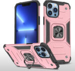 Alphajack iPhone 14 Pro Ring Armor Case Kickstand tok kihajtható mágneses támasszal rose gold Alphajack