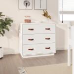 vidaXL Servantă, alb, 80x40x75 cm, lemn masiv de pin (820108) Comoda
