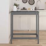 vidaXL Masă de bar, gri, 100x50x110 cm, lemn masiv de pin (822154)