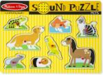 Melissa & Doug Puzzle incastru din lemn cu sunete Animale de companie Melissa and Doug 730 (MD0730) Puzzle