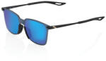 100% LEGERE SQUARE Soft Tact Black fekete napszemüveg (kék króm lencsével)