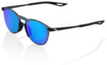 100% LEGERE ROUND Soft Tact Black fekete napszemüveg (kék króm lencsével)
