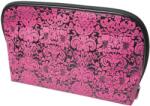Titania Kozmetikai táska 32x12x21, 5 cm, fekete, rózsaszín mintával - Titania Cosmetic Bag Black & Pink