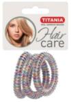 Titania Elastice de păr din plastic „Anti Ziep, transparente multicolor, 3 buc, diametru 5 cm - Titania 3 buc