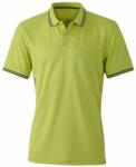 James & Nicholson Tricou polo sport pentru bărbați JN702 - Galben verzui / gri închis | XXL (1-JN702-1736849)