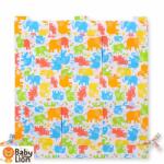 BabyLion Prémium Zsebes tároló kiságyra - Színes elefántok - babylion