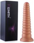 HISMITH HSD19 Silicone Tower Shape Anal Plug Dildo Suction Cup 10.2" Gold