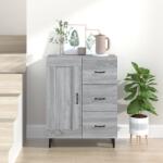 vidaXL Servantă, gri sonoma, 69, 5x34x90 cm, lemn compozit (817373) Comoda