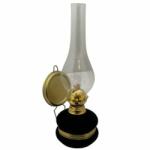 VivaTechnix Lampa cu gaz lampant Vivatechnix Classic TR-1002N, rezervor sticla cu catifea, oglinda metal, Negru