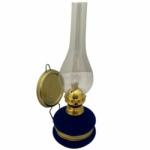 VivaTechnix Lampa cu gaz lampant Vivatechnix Classic TR-1002Blue, rezervor sticla cu catifea, oglinda metal, Albastru