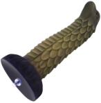 HISMITH HSA120 Squama Beast Silicone Dildo KlicLok 8.5" Brown Dildo