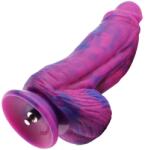 HISMITH HSA102 Huge Slightly Curved Silicone Dildo KlicLok 9.45" Pink-Purple Dildo