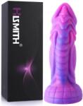HISMITH HSD01 Curved Giant Silicone Purple Starry Animal Dildo Suction Cup 8" Purple-Pink Dildo
