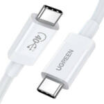 UGREEN Cablu USB-C la USB-C UGREEN USB4, 40 Gbps, 0, 8 m (alb)
