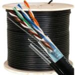  Rola cablu de retea RJ45 305m FTP cat. 5e CU + Sufa + 2 fire alimentare 0, 75mm CCA, TED002600 (TED002600)