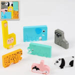  Puzzle din lemn 3D Tetris animale PADURE (101123)
