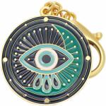  Breloc Ochi magic norocos, amuletă pentru protecție de invidii și gelozie, metal 11 cm