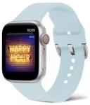 Alphajack Apple Watch 4/5/6/7/8/SE (38/40/41mm) szilikon csatos óraszíj égkék Alphajack