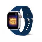 Alphajack Apple Watch 4/5/6/7/8/SE (38/40/41mm) szilikon csatos óraszíj éjkék Alphajack