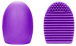 Makeup Brush Egg - Accesoriu din silicon pentru curatarea pensulelor de machiaj, Culoarea Mov