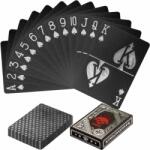 GamesPlanet® Cărți de poker plastic - negru / argintiu (20030143)