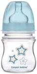 Canpol babies Canpol babies, EasyStart, Newborn baby, biberon cu gatul larg, 120 ml, albastru, 0m+