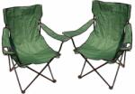 divero Set de camping - 2x scaune pliabile cu suport - verde (ZGC34380_SL2)