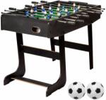 GamesPlanet® Fotbal de masă Belfast, 121 x 101 x 79 cm, pliabil, negru (20060127)