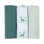 Beaba Set 3 Museline Beaba bumbac organic 70x70 cm Jurassic Green (B920345)