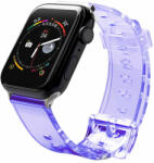 Apple Watch 4/5/6/7/8/SE (38/40/41mm) Strap Light Silicone óraszíj lila