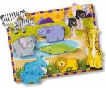 Melissa & Doug Puzzle lemn in relief Safari Melissa and Doug (MD3722) - ookee Puzzle