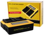 PATONA LC-E10 akkumulátor töltő (LCD) (dupla) (for Canon LP-10) (7629) (7629)
