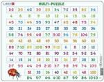 Larsen Puzzle maxi Numere intre 1 si 100 si inmultiri, orientare tip vedere, 58 de piese, Larsen EduKinder World Puzzle